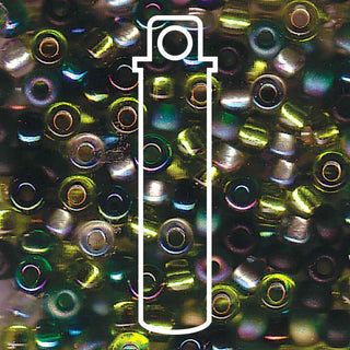Seed Bead (MIYUKI 6/0)  Round.  (Mix Evergreen)  20gm tube.