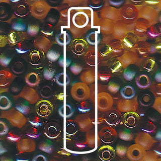 Seed Bead (MIYUKI 6/0)  Round.  (Mix Earthtone)  20gm tube.