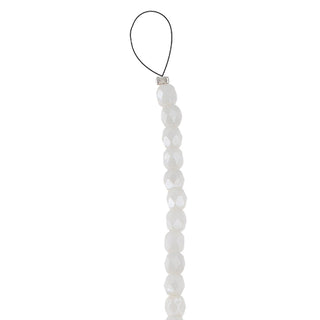 Czech Fire Polish 4mm  White Luster  (40 Beads/ Strand)