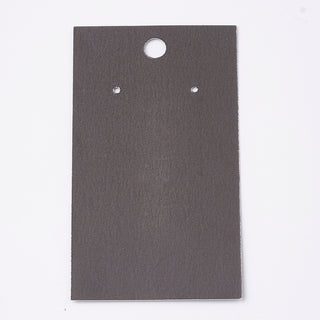 Paper Display Cards, Used For Necklaces, Earrings, Bracelets and Pendants, Rectangle, Black, 9x5x0.03cm, Hole: 0.65cm.  (Packed 50 Cards)
