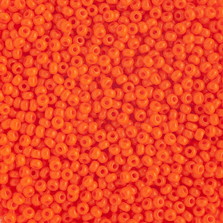 10/0 Seed Beads.  (Round).  Opaque Orange.  (Bagged.  Approx 20 grams)
