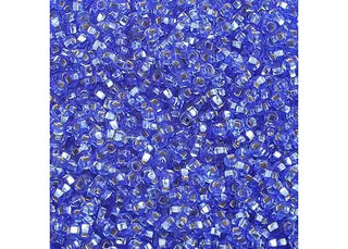 Czech 10/0 Seed Beads.  (Round).  S/L Medium Blue.  (Strung.  Approx 23 grams)