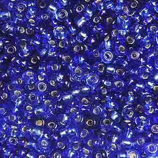 Czech 10/0 Seed Beads.  (Round).  S/L Mix Blue Sapphire (Bagged.  Approx 23 grams)