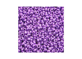 Czech 10/0 Seed Beads.  (Round). Metallic Purple.  (Strung.  Approx 21 grams)