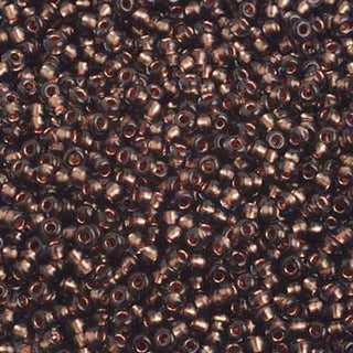 10/0 Czech Round Seed Beads (Black Diamond.  Copper Lined).   Hank.  Approx 20 grams