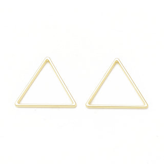 Brass Linking Rings, Triangle,  Gorgeous Color Plating, 21x23x1Gmm;  (Packed 10 Closed Triangles)  *See Drop Down For Color Options