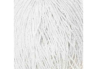 11/0 Czech Round Seed Beads (Opaque White)  *approx 18 grams Hank