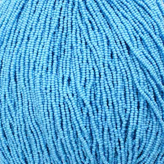 11/0 Czech (Opaque Turquoise Blue) 6 String/Hank  *Approx 17 gr
