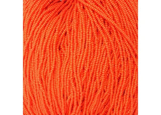 11/0 Czech  (OPAQUE ORANGE).   approx 18 gram Hank