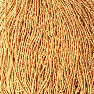 11/0 Czech  Round Seed Beads (Metallic Gold)  *approx18 Grams Hank