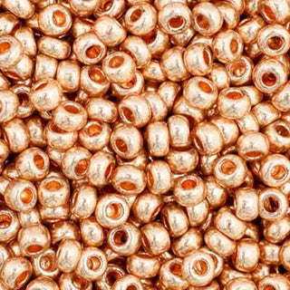11/0 Czech  Round Seed Beads (Metallic Dark Gold Solgel)  *approx 23 gram tube