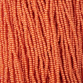 11/0 Czech  Round Seed Beads (Permalux Orange)  *DOUBLE HANK.  Approx 36 grams