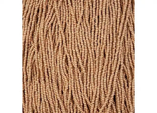 11/0 Czech  (Light Coral Pink Terra Metallic Matt)  6 String/Hnk -Approx 18 Grams