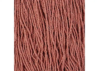 11/0 Czech  (Pink Flamingo Terra Metallic Matt)  6 String/Hnk -Approx 18 Grams