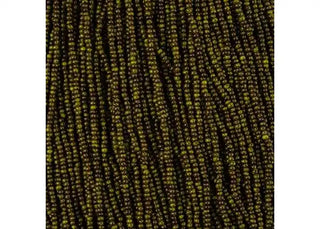 11/0 Czech  (Opaque Travertine on Black)  6 String/Hnk -Approx 18 Grams