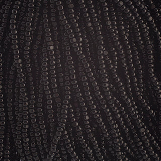 11/0 Czech CHARLOTTE Cut  (Opaque Black)  12 String/Hank -Approx 20 Grams