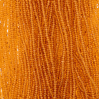 11/0 Czech CHARLOTTE Cut  (Transparent Topaz)  12 String/Hank -Approx 20 Grams