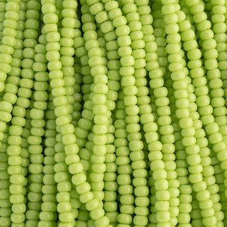 11/0 Czech CHARLOTTE Cut  (Opaque Pale Green)  12 String/Hank -Approx 20 Grams