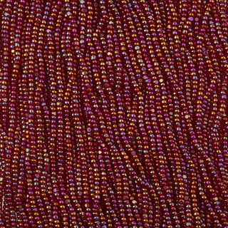 11/0 Czech CHARLOTTE Cut  (Transparent Red Rainbow)  12 String/Hank -Approx 20 Grams