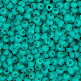 11/0 Miyuki Round Seed Beads (Turquoise Green Opaque)  *approx 22 gram tube