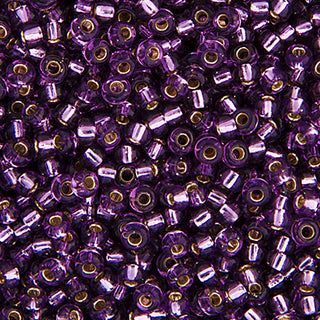 11/0 Miyuki  Round Seed Beads (Amethyst Silver Lined)  *approx 23 gram tube