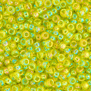 11/0 Miyuki Round Seed Beads  (Chartreuse Transparent AB)  *approx 22 gram tube