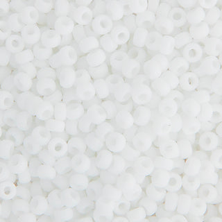 11/0 Miyuki Round Seed Beads (Chalk White Opaque MATTE)  *approx 22 gram tube
