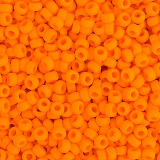11/0 Miyuki Round Seed Beads (Orange Mandarin Opaque)  *approx 24 gram tube