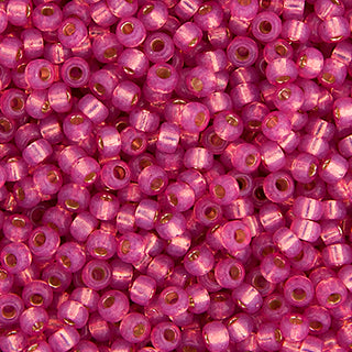 11/0 Miyuki Round Seed Beads (Dark Rose Silver Lined Dyed Alabaster)  *approx 22 gram tube