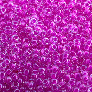 11/0 Miyuki Round Seed Beads (Fuchsia Luminous Neon C/L)  *approx 22 gram tube