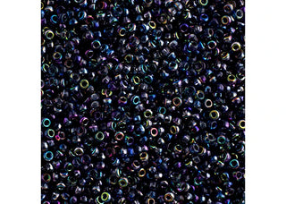 11/0 Miyuki Round Seed Beads  (Crystal Magic Blue)  *approx 22 gram tube