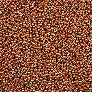 11/0 Czech Round Glass Seed Beads. (Vintage Copper) *22 gram TUBE