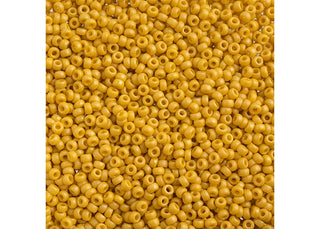 11/0 Miyuki Round Seed Beads (Frosted Glazed Rainbow Yellow Matte AB)  *approx 23 gram tube
