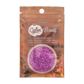 Cylin Bead.   11/0.    25g Bag.   Orchid AB Lined