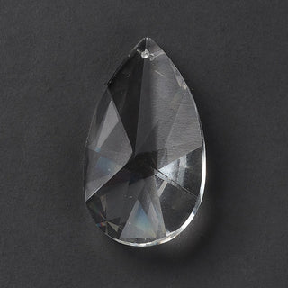 Transparent Glass Big Pendants, for Chandelier Crystal Hanging Pendants, Faceted, Teardrop, Clear, 62x35.5x21mm, Hole: 1.8mm. Sold Individually.