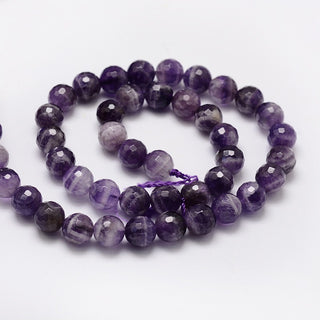 Amethyst (Faceted Rounds 8mm) 15" strand (approx 48 beads)