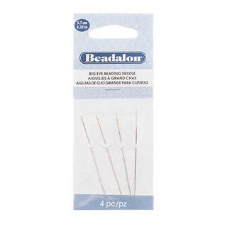Beadalon Big Eye Needle 2.5in.     4 Needles/package