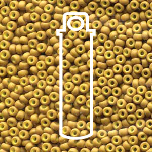 11/0 Miyuki  Round Seed Beads  (Matte Opaque Mustard)  *approx 24 gram tube