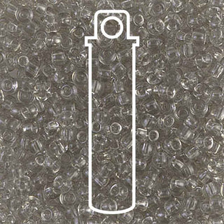 8/0 Czech (Transparent Taupe) Tube  *Approx 22 gr