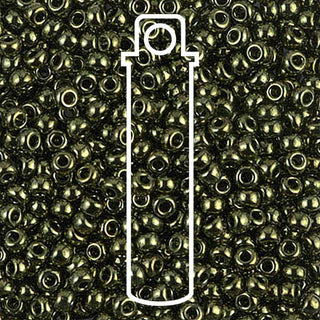 8/0 Czech (Metallic Olive) Tube  *Approx 22 gr