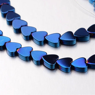 Electroplate Non-magnetic Synthetic Hematite Bead Strands, Heart, Plated, 6x6x2mm, Hole: 1mm, approx 70 Beads. *See Drop Down for Color Options