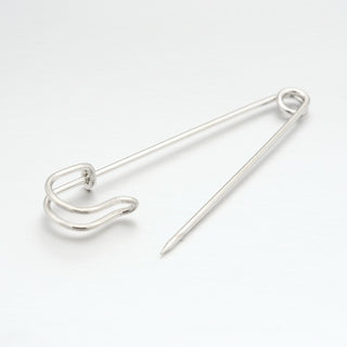 Iron Safety Pins, for Brooch Making, Kilt Pin/ Needle, Platinum, 75x17x6mm.   *Packed 5