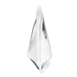 Transparent Glass Big Pendants, Faceted, Teardrop Charms, for Chandelier Crystal Hanging Pendant, Clear, 120x44x22.5mm, Hole: 2mm