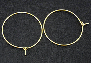 Brass Wine Glass Charm Rings Hoop Earrings, Golden, 20 Gauge, 20x0.8mm (Packed 50)