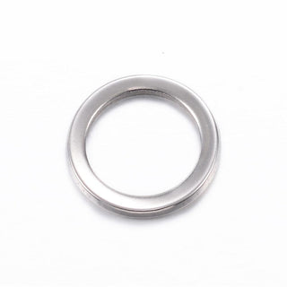 201 Stainless Steel Linking Rings, Ring, Stainless Steel Color, 11x1mm.  (Packed 10 Rings)