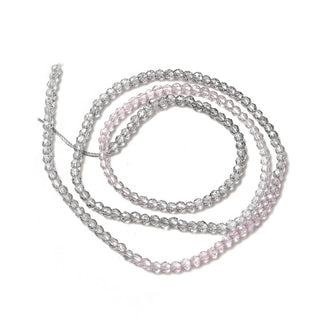 Transparent Gradient Color Glass Beads Strands, Faceted Round, Slate Gray & Orchid, 2mm, Hole: 0.8mm.  Approx 185 Beads.