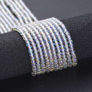 Electroplate Round Glass Beads Strands,  2.5mm, Hole: 0.7mm, (Approx 175 Beads), *14 Inch Strand.  (See Drop Down for Color Options)