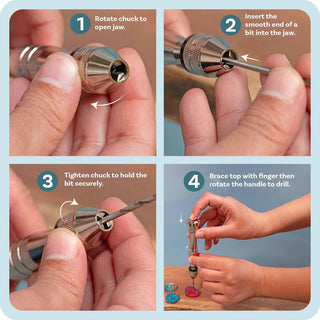 CRAFT DRILL SET 10PCS .8-3MM DIAMETER.