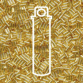 BUGLE #1 (3MM) MIYUKI Silver Lined S/L Gold -APRX 19.5GM/TB