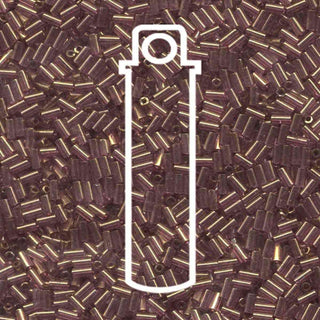 BUGLE #1 (3MM) MIYUKI. Luster Amethyst -APRX 19.5GM/TB